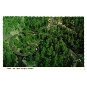 Aerial View Pigtail Bridge Tunnel Iron Mountain Road Black Hills South Dakota